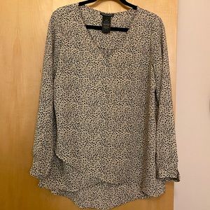 Chelsea & Theodore Cheetah Print Blouse
